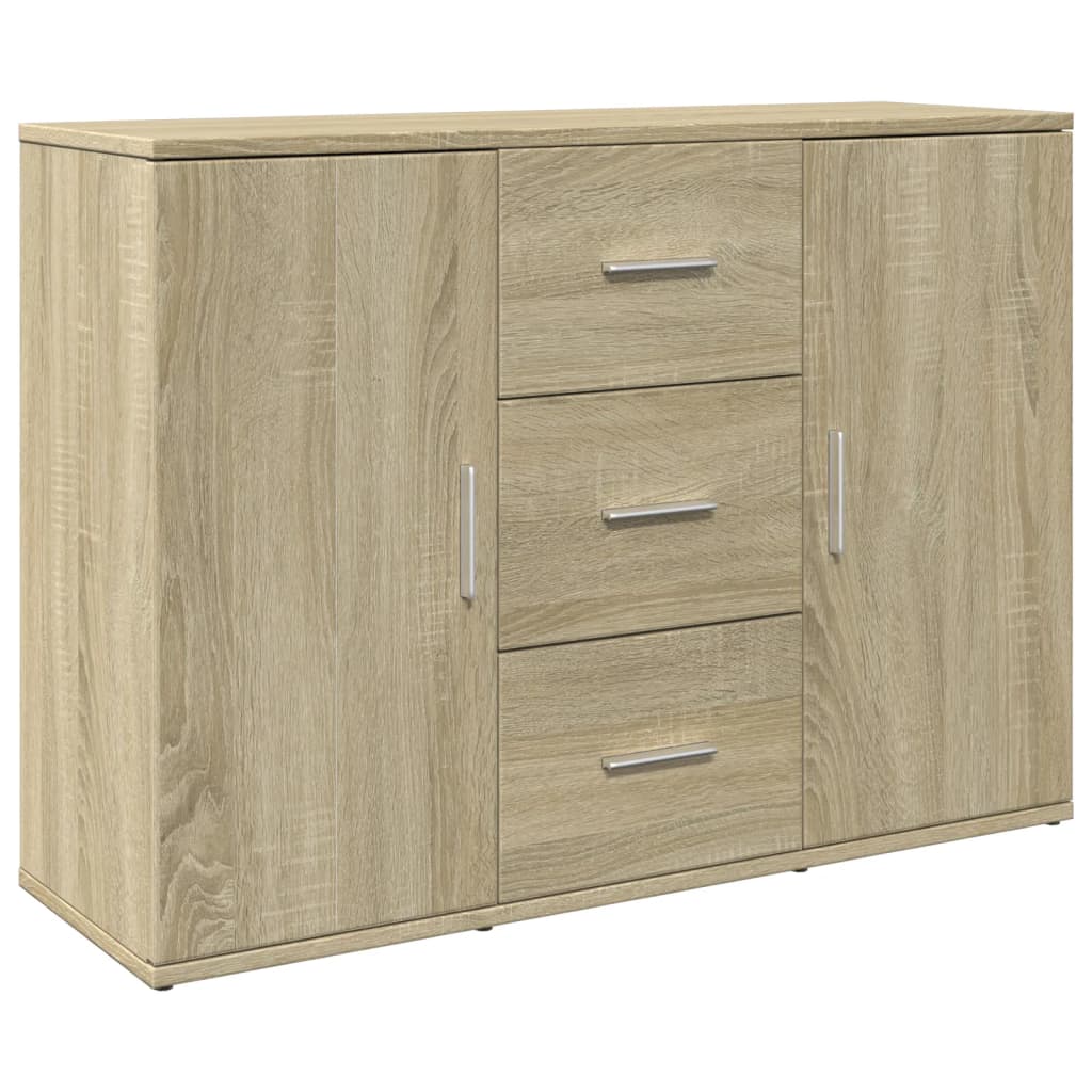 Sideboard aus Sonoma-Eiche, 90,5 x 29,5 x 65 cm, Holzwerkstoff