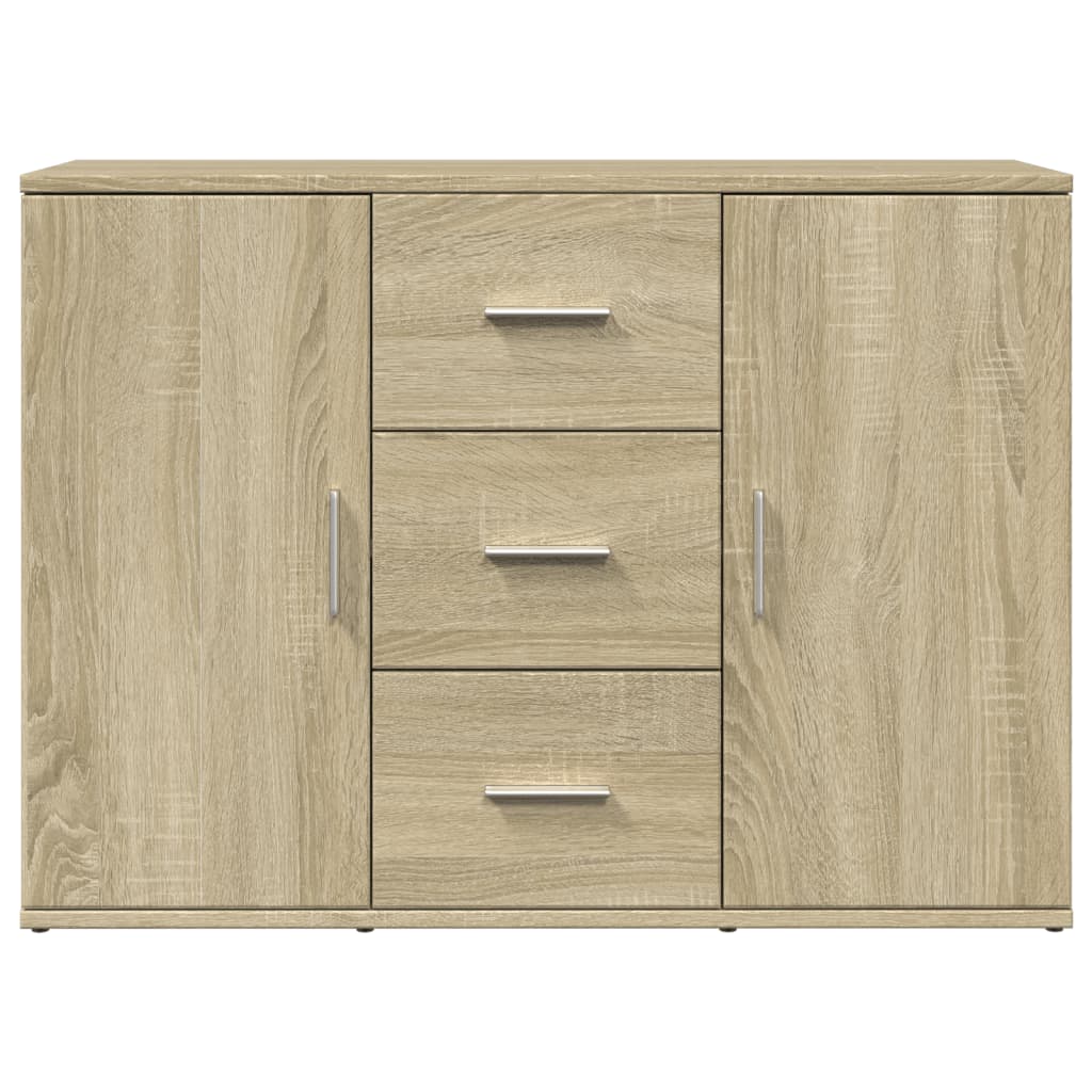 Sideboard aus Sonoma-Eiche, 90,5 x 29,5 x 65 cm, Holzwerkstoff