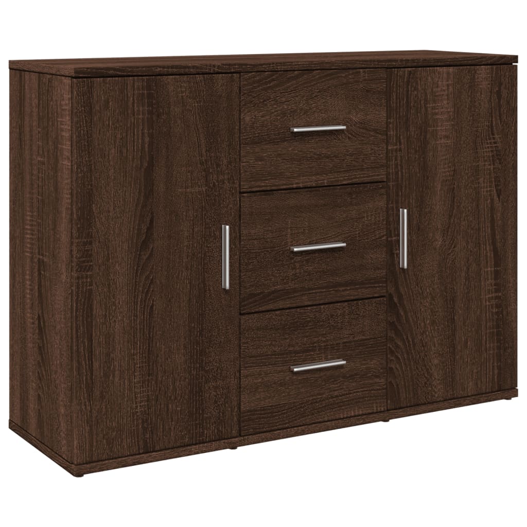 Buffet chêne marron 90,5x29,5x65 cm bois d'ingénierie