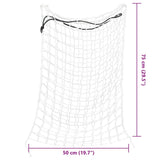 Hay nets 2 pcs rectangular white 75x50 cm PP