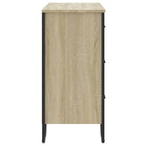 Commode chêne sonoma 91x35,5x74,5 cm bois d'ingénierie