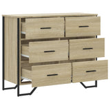 Commode chêne sonoma 91x35,5x74,5 cm bois d'ingénierie