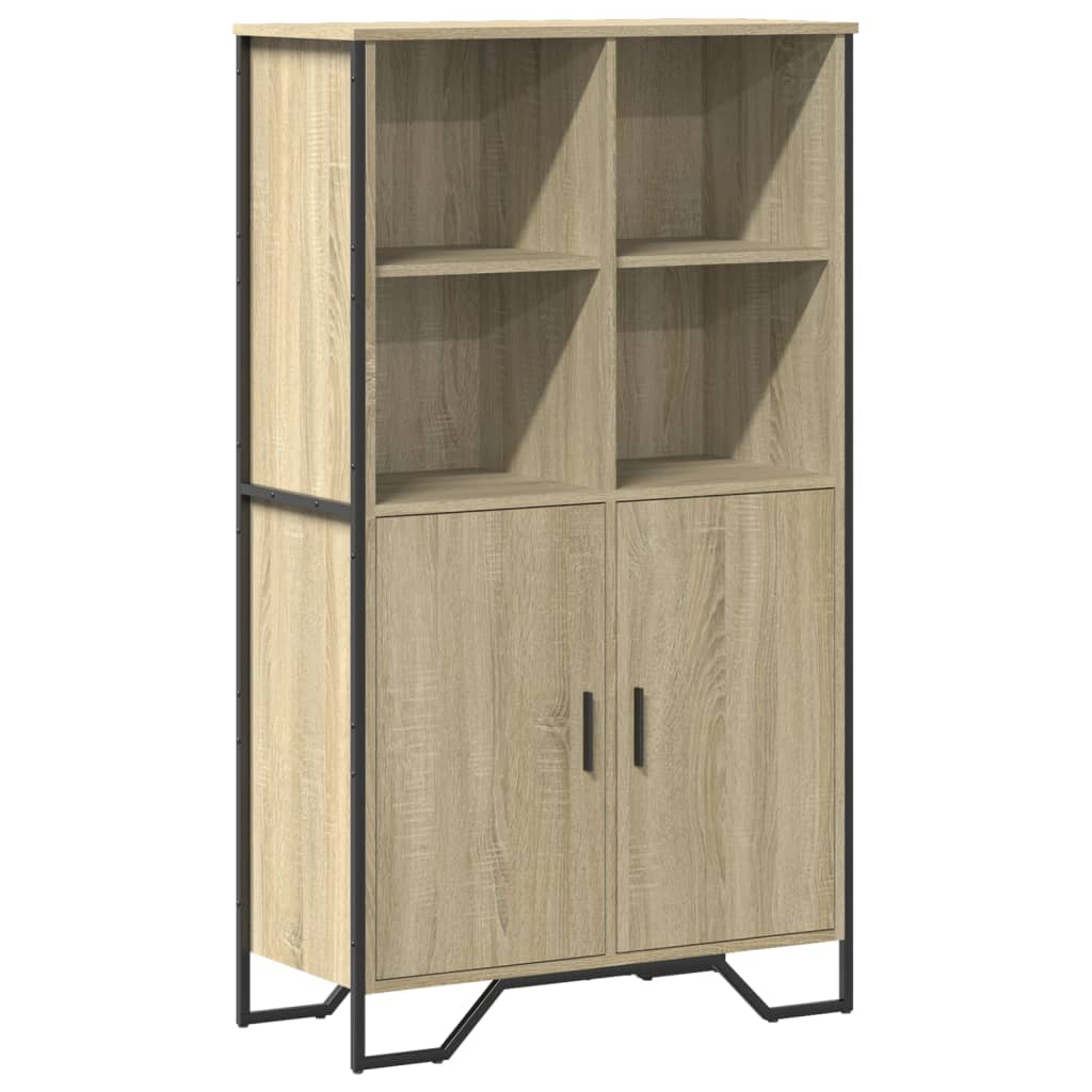 Buffet haut chêne sonoma 79,5x35,5x137,5 cm bois d'ingénierie