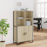 Buffet haut chêne sonoma 79,5x35,5x137,5 cm bois d'ingénierie