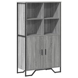 Buffet haut sonoma gris 79,5x35,5x137,5 cm bois d'ingénierie