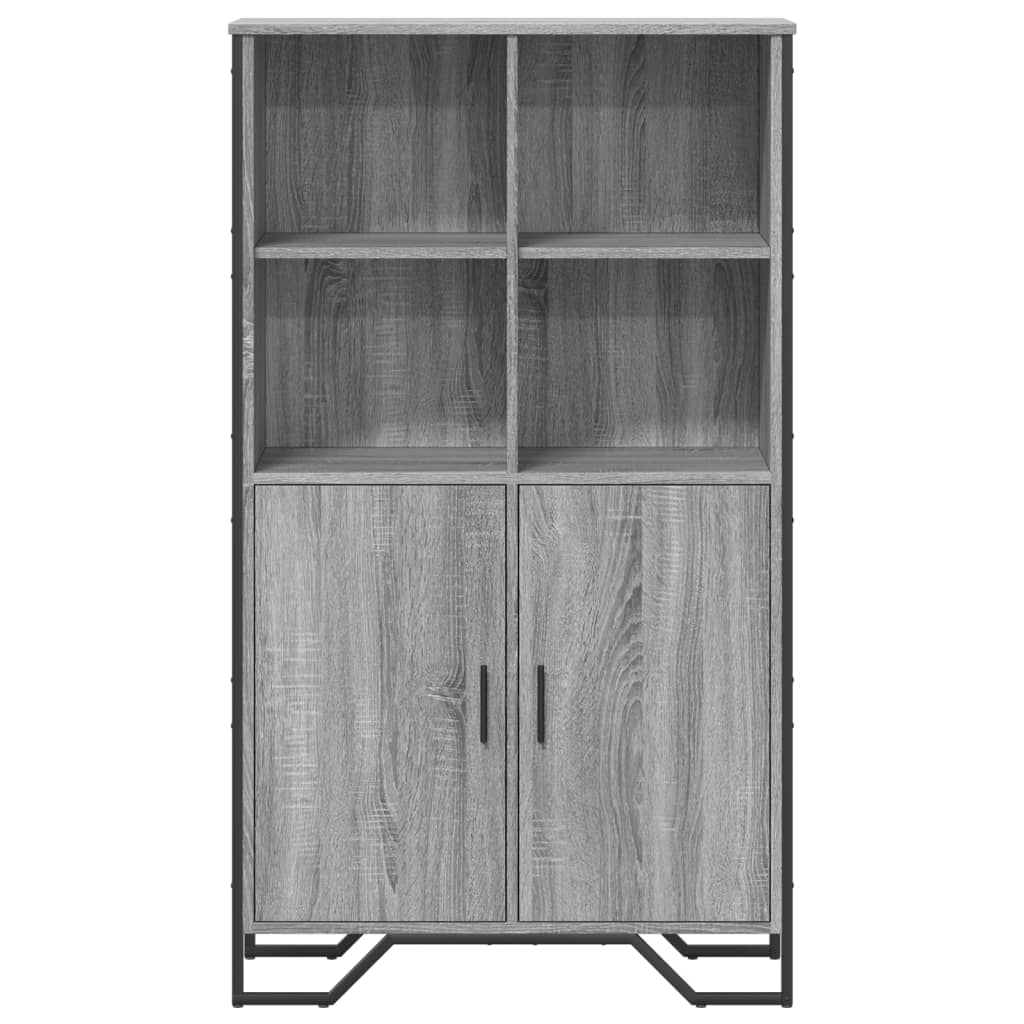 Buffet haut sonoma gris 79,5x35,5x137,5 cm bois d'ingénierie