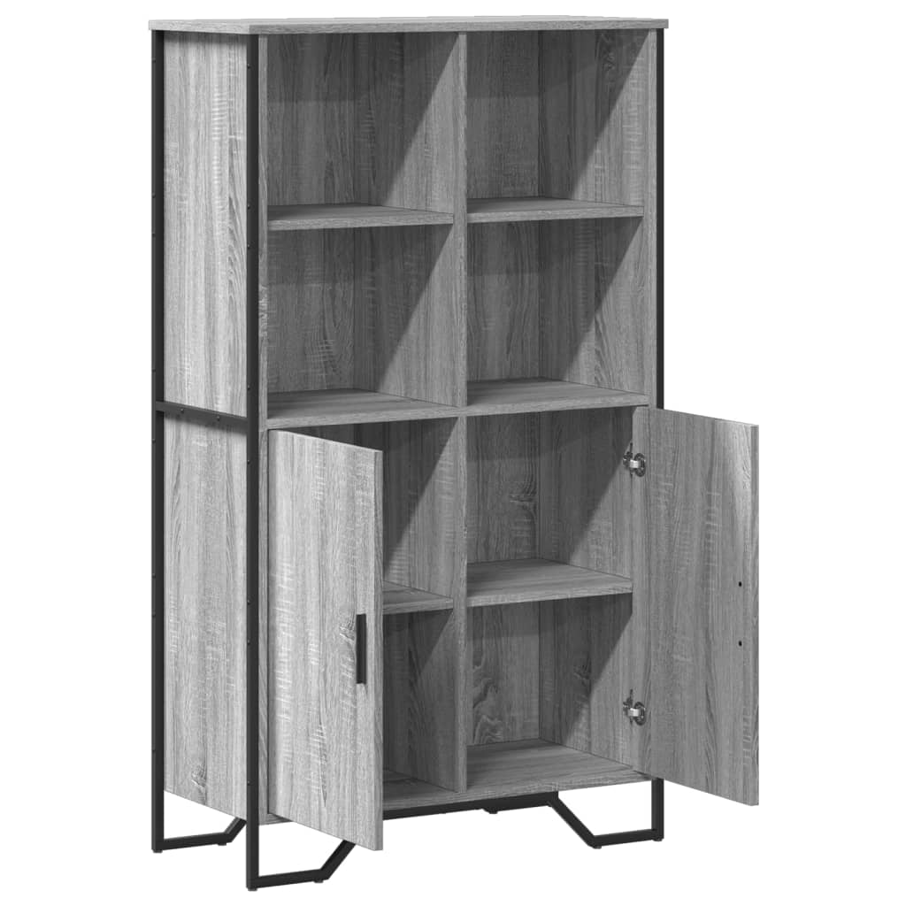 Buffet haut sonoma gris 79,5x35,5x137,5 cm bois d'ingénierie