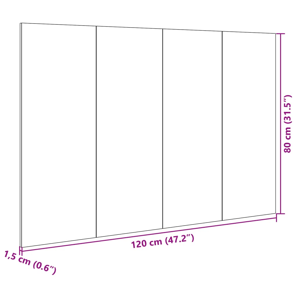 Tête de lit avec armoires chêne fumé 120 cm bois d'ingénierie