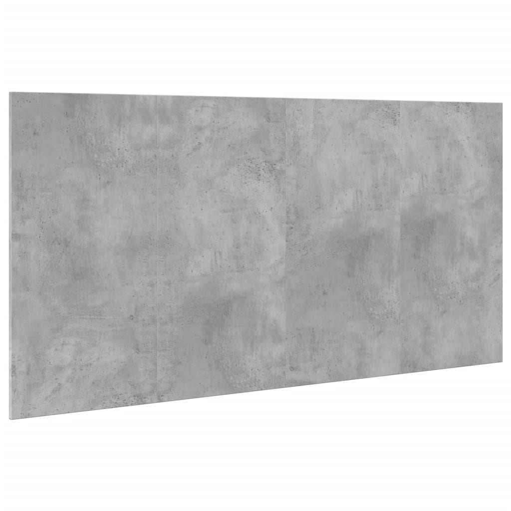 Tête de lit avec armoires gris béton 160 cm bois d'ingénierie