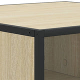 Table basse chêne sonoma 60,5x60,5x30cm bois d'ingénierie/métal