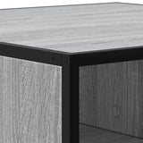 Table basse sonoma gris 60,5x60,5x30 cm bois d'ingénierie/métal