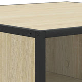 Table basse chêne sonoma 100x100x30 cm bois d'ingénierie/métal