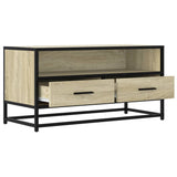 Meuble TV chêne sonoma 80x34,5x40 cm bois d'ingénierie et métal