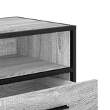 Meuble TV sonoma gris 80x34,5x40 cm bois d'ingénierie et métal