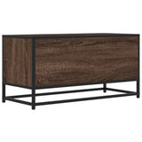 Meuble TV chêne marron 80x34,5x40 cm bois d'ingénierie et métal