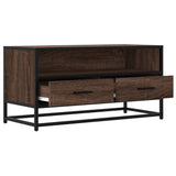 Meuble TV chêne marron 80x34,5x40 cm bois d'ingénierie et métal