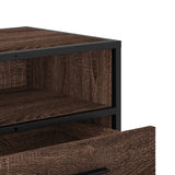 Meuble TV chêne marron 80x34,5x40 cm bois d'ingénierie et métal