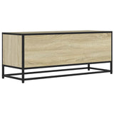 Meuble TV chêne sonoma 100x34,5x40cm bois d'ingénierie et métal