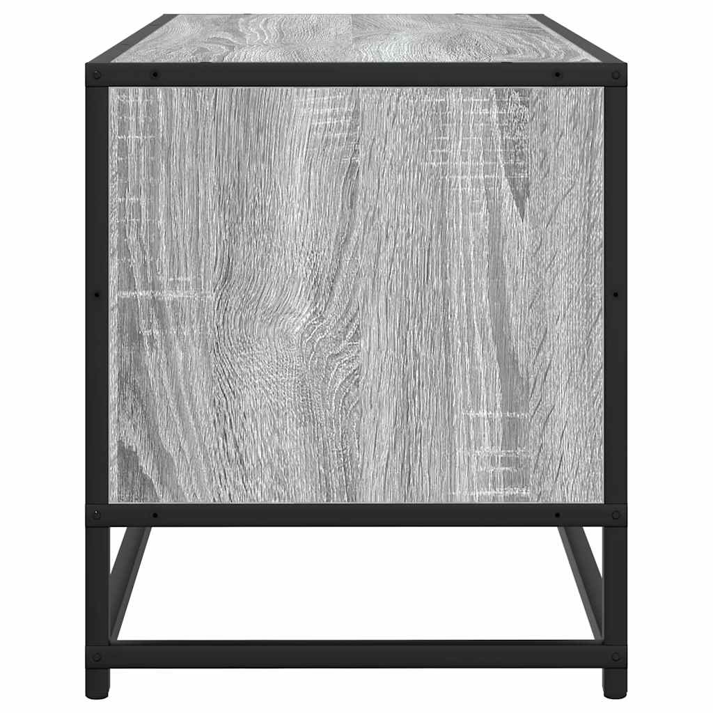 Meuble TV sonoma gris 100x34,5x40 cm bois d'ingénierie et métal