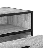 Meuble TV sonoma gris 100x34,5x40 cm bois d'ingénierie et métal