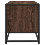 Meuble TV chêne marron 100x34,5x40cm bois d'ingénierie et métal