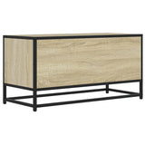 Meuble TV chêne sonoma 80x34,5x40 cm bois d'ingénierie et métal