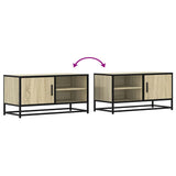 Sonoma oak TV cabinet 80x34.5x40 cm engineered wood and metal