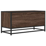 Meuble TV chêne marron 80x34,5x40 cm bois d'ingénierie et métal