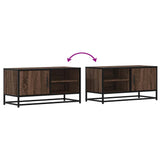 Meuble TV chêne marron 80x34,5x40 cm bois d'ingénierie et métal