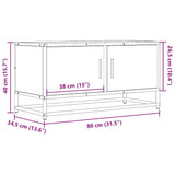 Meuble TV chêne sonoma 80x34,5x40 cm bois d'ingénierie et métal