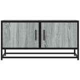 Meuble TV sonoma gris 80x34,5x40 cm bois d'ingénierie et métal