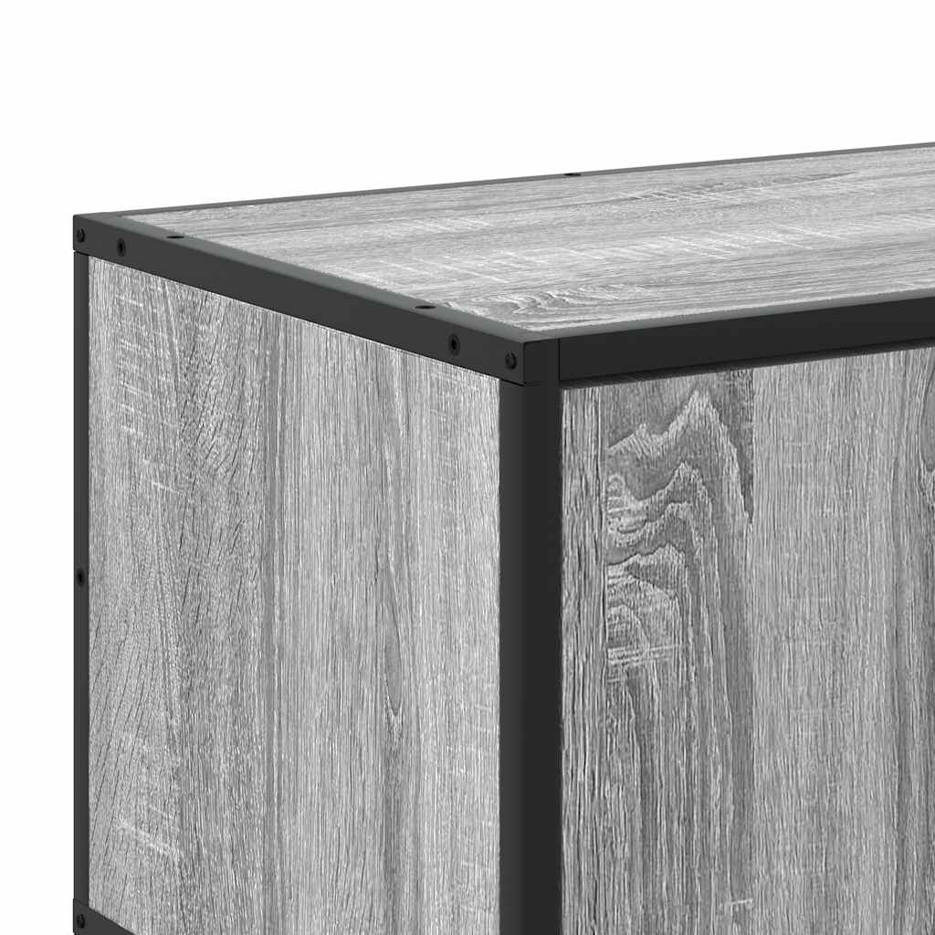 Meuble TV sonoma gris 80x34,5x40 cm bois d'ingénierie et métal