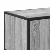 Meuble TV sonoma gris 80x34,5x40 cm bois d'ingénierie et métal