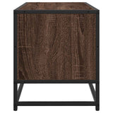 Meuble TV chêne marron 80x34,5x40 cm bois d'ingénierie et métal