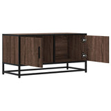 Meuble TV chêne marron 80x34,5x40 cm bois d'ingénierie et métal