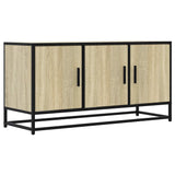 Meuble TV chêne sonoma 100x35x50 cm bois d'ingénierie et métal