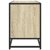 Meuble TV chêne sonoma 100x35x50 cm bois d'ingénierie et métal