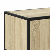 Meuble TV chêne sonoma 100x35x50 cm bois d'ingénierie et métal