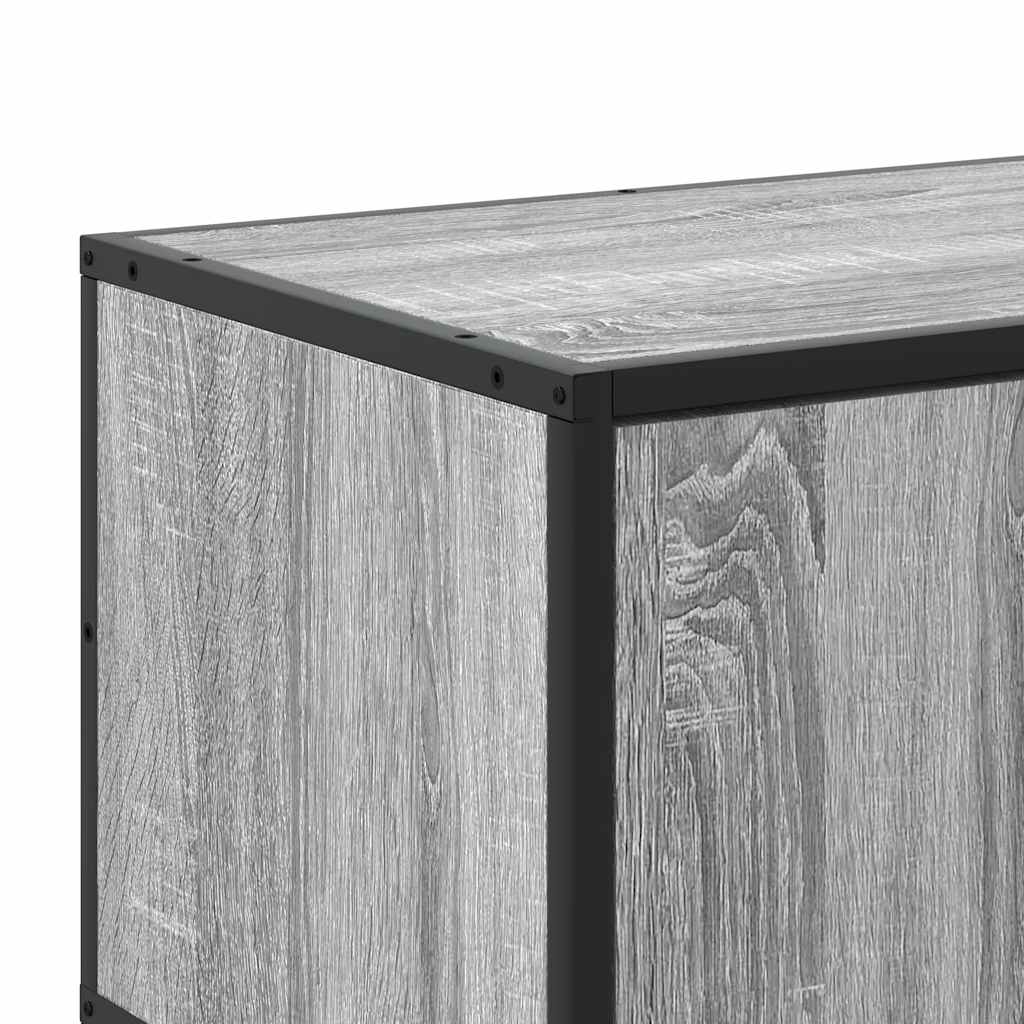 Meuble TV sonoma gris 100x35x50 cm bois d'ingénierie et métal