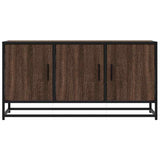 Meuble TV chêne marron 100x35x50 cm bois d'ingénierie et métal