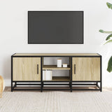 Meuble TV chêne sonoma 100x35x41 cm bois d'ingénierie et métal