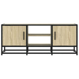 Meuble TV chêne sonoma 100x35x41 cm bois d'ingénierie et métal