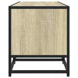 Meuble TV chêne sonoma 100x35x41 cm bois d'ingénierie et métal