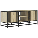 Meuble TV chêne sonoma 100x35x41 cm bois d'ingénierie et métal