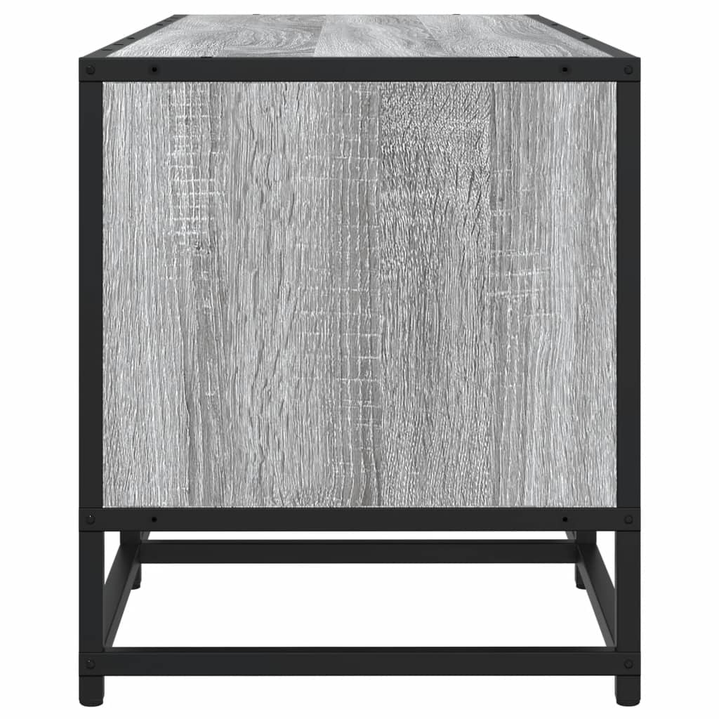 Meuble TV sonoma gris 100x35x41 cm bois d'ingénierie et métal