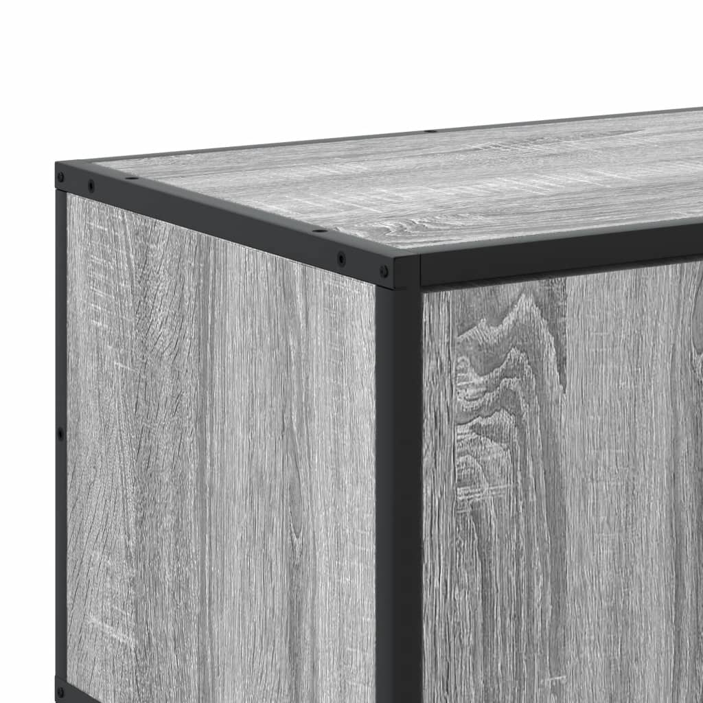 Meuble TV sonoma gris 100x35x41 cm bois d'ingénierie et métal