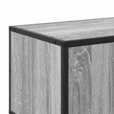 Meuble TV sonoma gris 100x35x41 cm bois d'ingénierie et métal