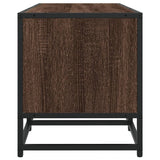 Meuble TV chêne marron 100x35x41 cm bois d'ingénierie et métal