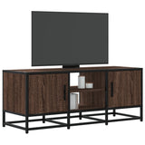 Meuble TV chêne marron 100x35x41 cm bois d'ingénierie et métal