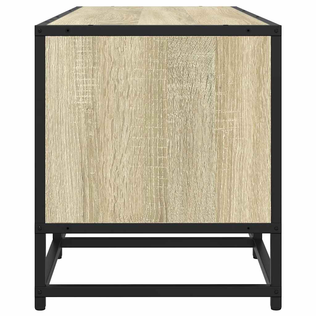 Meuble TV chêne sonoma 120x35x41 cm bois d'ingénierie et métal